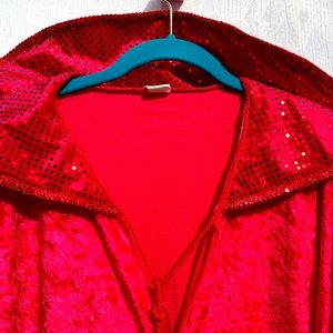 Red Devil Halloween Costume. Sequence & Velvet Beautiful One Size Unisex